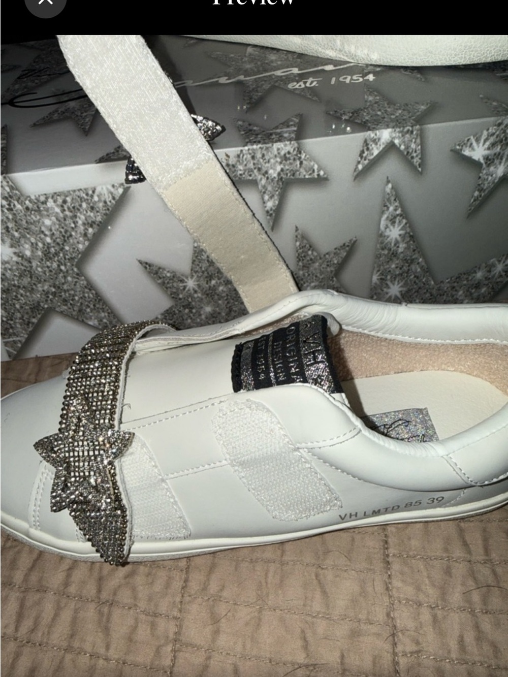 Rare Vintage Havana The Iconic Limited Edition Sparkle Star PureWhite Sz 8.5 - Picture 7 of 16